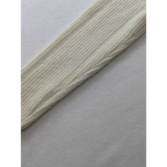 Talbots Sweater Women's Sz Large Ivory Cream Wool Blend Long Sleeve Petite Soft - Picture 3 of 8